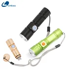 Мини Zoom перезаряжаемый 3 режима тактический флэш-светильник фонарь мощный USB LED Flash светильник AC Lanterna для наружного применения дорожный светильник ing