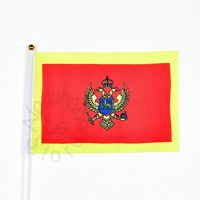 Montenegro 14*21 см флаг баннер ручной развевающийся Национальный для домашнего декора |