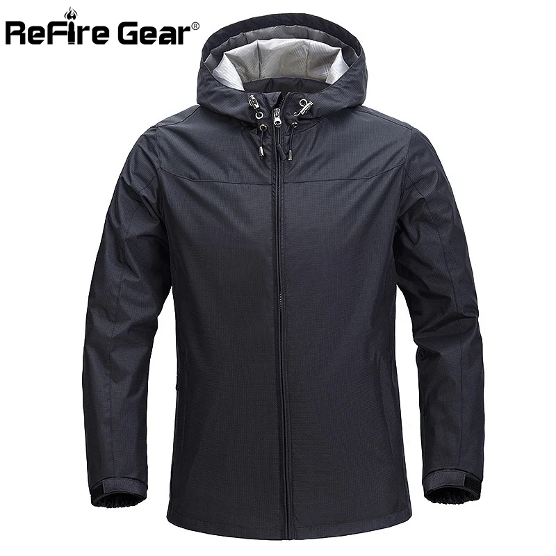 Refire gear Водонепроницаемая тактическая куртка с капюшоном мужская демисезонная теплая военная куртка повседневная ветрозащитная ветровка верхняя одежда пальто