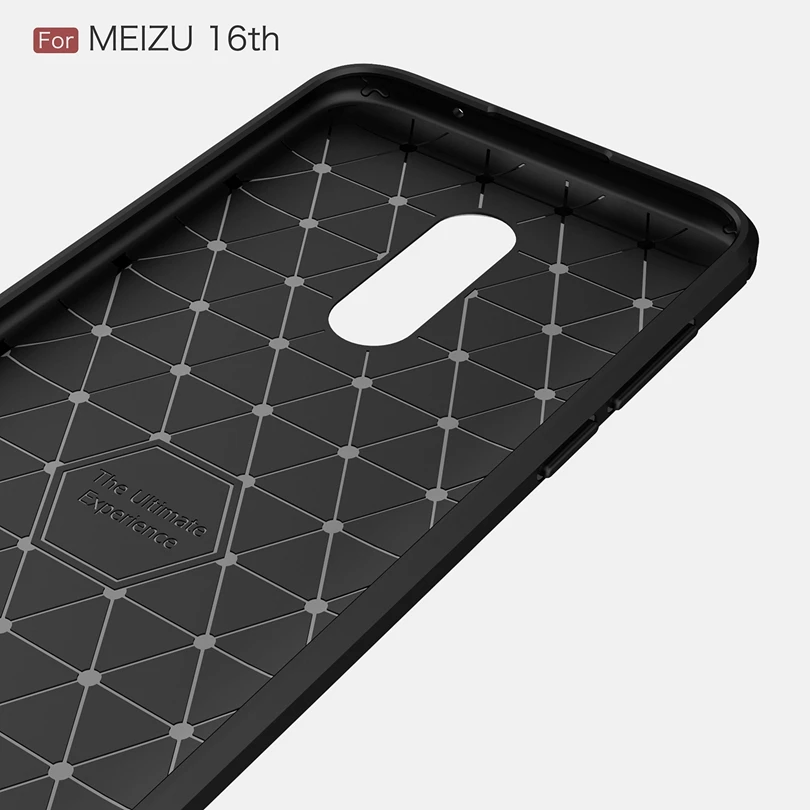 Для MEI ZU 16th чехол из углеродного волокна для MEIZU16th противоударный мягкий ТПУ с