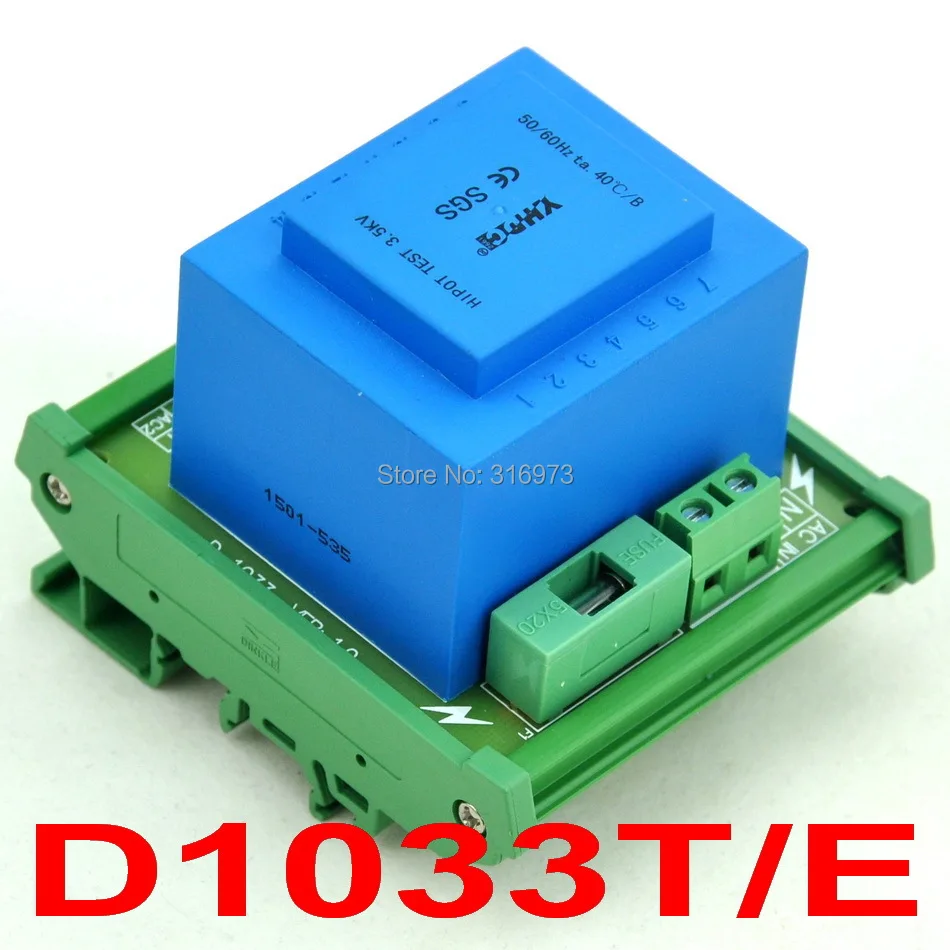 P 115VAC 24VAC 20VA DIN рейка крепление Мощность трансформатор модуль D 1033T/E AC24V|module|modulation