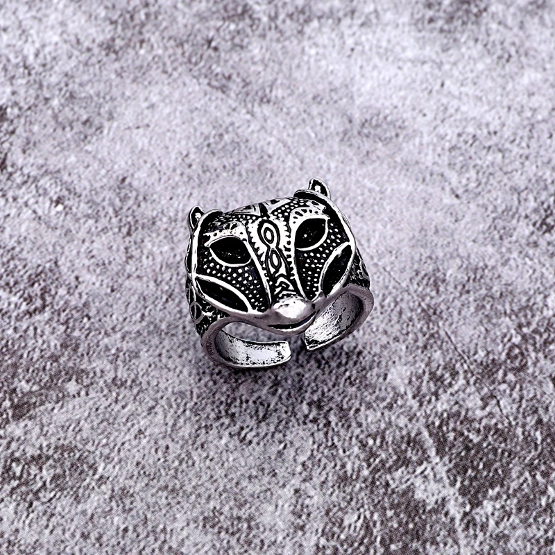 Винтажное кольцо Anillo для женщин и мужчин 1 шт. в стиле панк с серебряной лисой