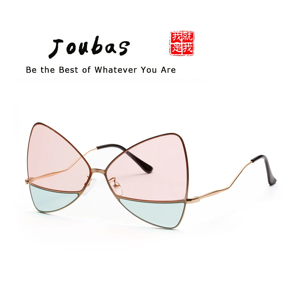 Женские солнцезащитные очки Joubas с большой бабочкой 2018 двухцветные сексуальные