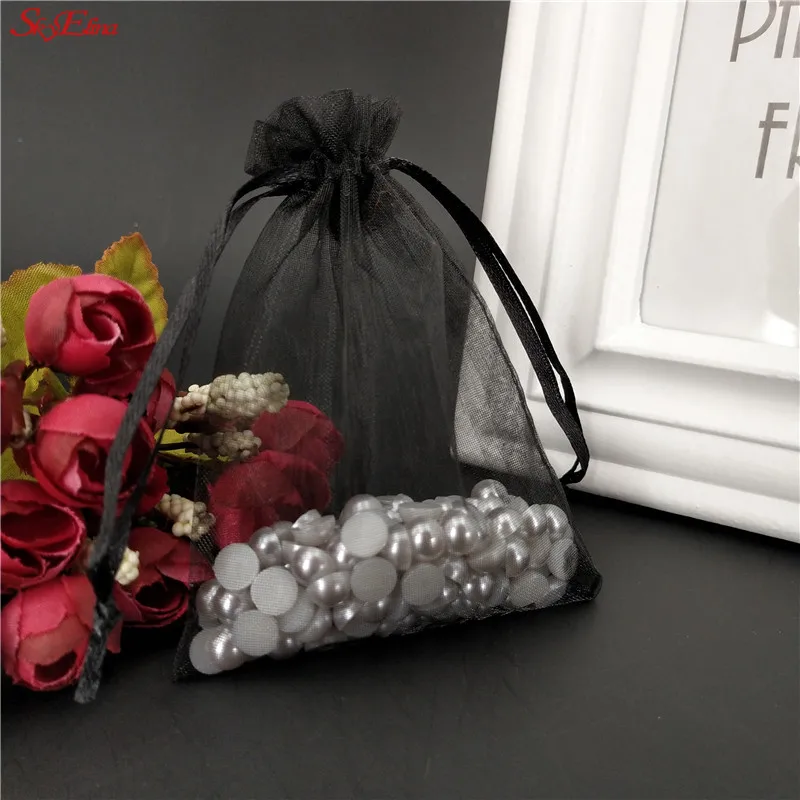 50 шт. 21 цвет 6x8 8x11 9x14 10x15 12x17 см сумки из органзы Подарочная сумка для ювелирных