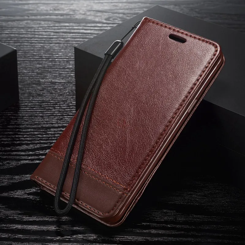 Роскошный Магнитный чехол книжка из искусственной кожи для Galaxy S10 Lite S9 S8 Plus с