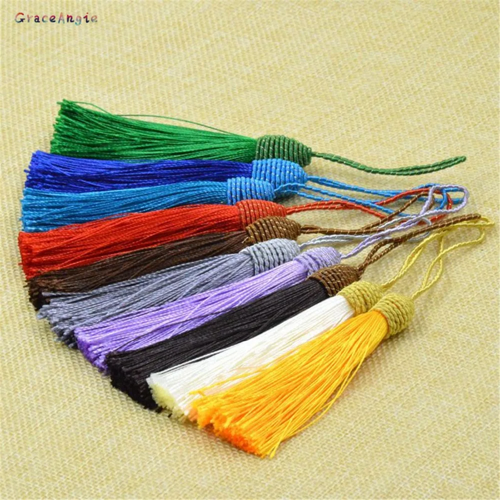 

GraceAngie 2Pcs/pack Hanging Tassel thread screw ball tassel Pendants Craft Making costume Jewelry Making DIY accessory 10colors