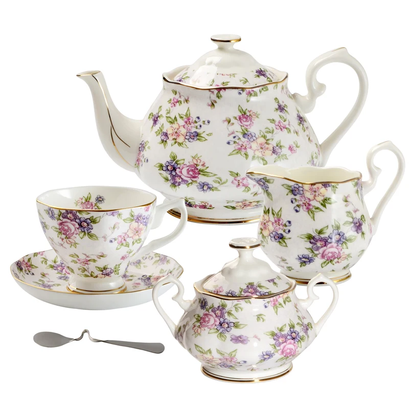 Juego de tazas de caf&eacute; de porcelana de hueso, utensilios de bar de bebidas para el hogar europeo, combinaci&oacute;n de taza y platillo-3