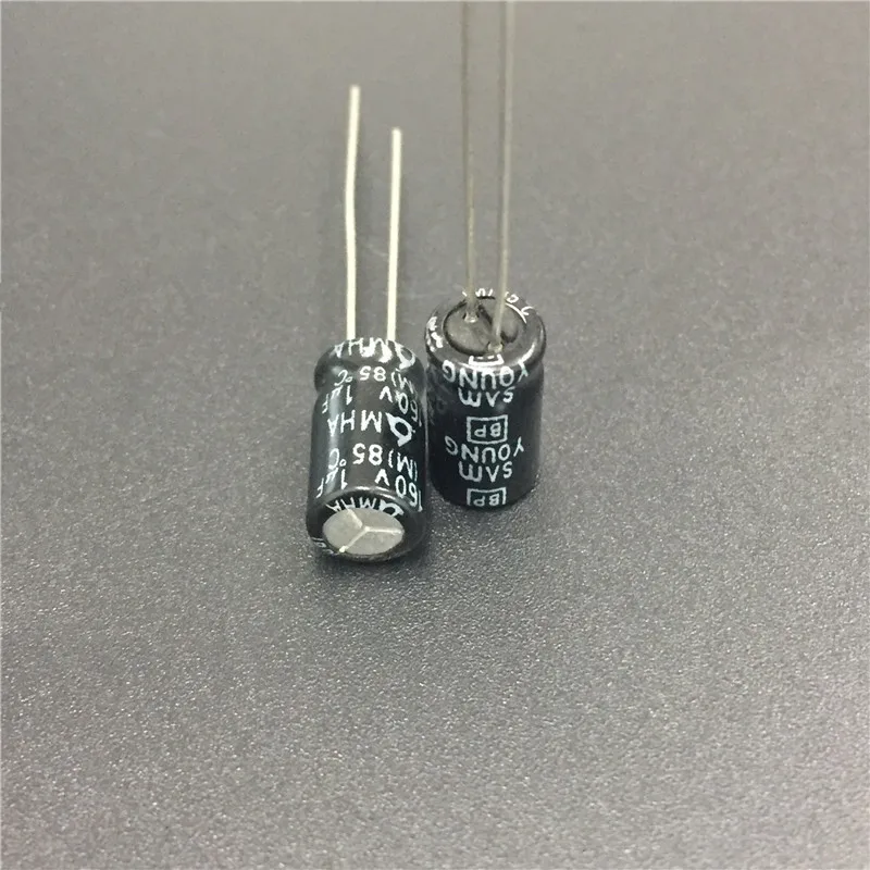 100 шт. мкФ 160V SAMYOUNG MHA серии 6 3x11 мм 160V1uF биполярные электролитические конденсаторы |