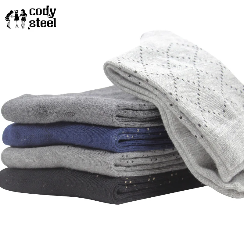 Мужские брендовые носки хлопковые повседневные в горошек модные мужские со