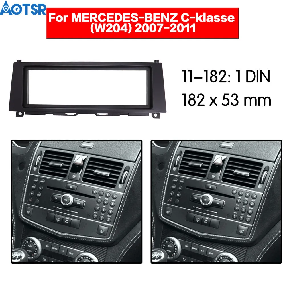 Рамка для автомобильного радио MERCEDES BENZ C klasse (W204) 2007 2011 Dash Facia панель стерео аудио