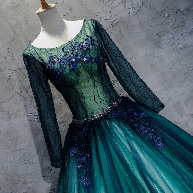 Бальное платье с длинными рукавами, бальное платье vestidos De 15 Anos Vestido Debutante, бальное платье, элегантное милое 16 платьев