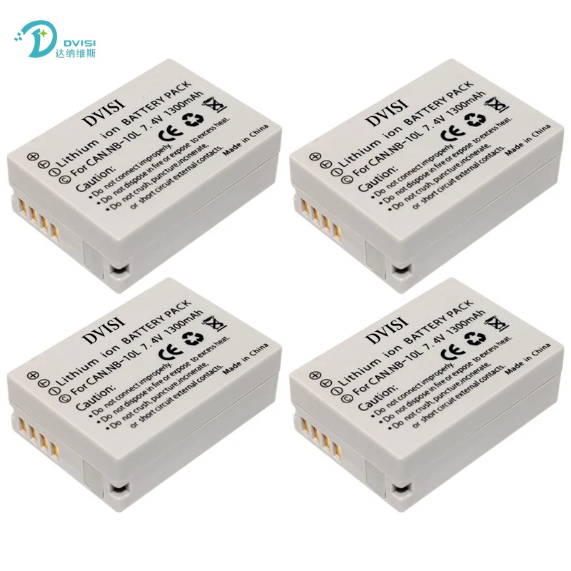 DVISI 2 шт./лот 7 4 V 1300mAh Цифровая камера Аккумулятор NB 10L NB10L для Canon G1X G15 G16 SX40HS SX50HS SX60HS