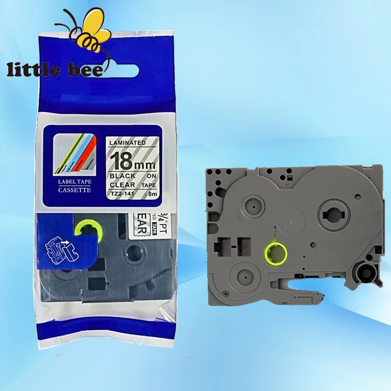 Лента для печати этикеток Brother черная прозрачная лента маркировки tze 18 мм 1 шт. 141