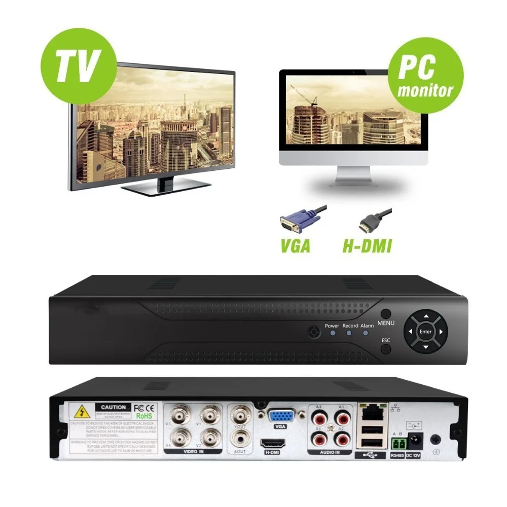 4CH 1080N CCTV DVR Hybrid 5 в 1 h.264 Наблюдение Запись видео Системы нет жесткого диска (1080 P NVR +