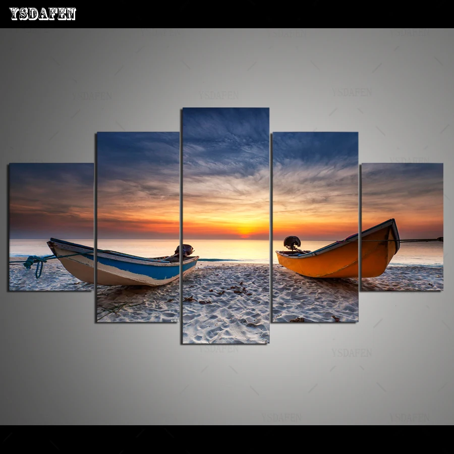 Op de muur HD Печать olieverf модульная фотография пейзаж постер вид помещения декор для