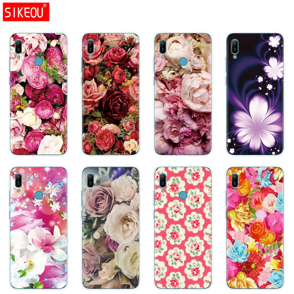 Чехол для Huawei Honor 8A PRO 8C 8X 10 i play чехол-накладка huawei Y5 Y6 Y7 Y9 2019 pro Prime Pretty pion Rose flower |
