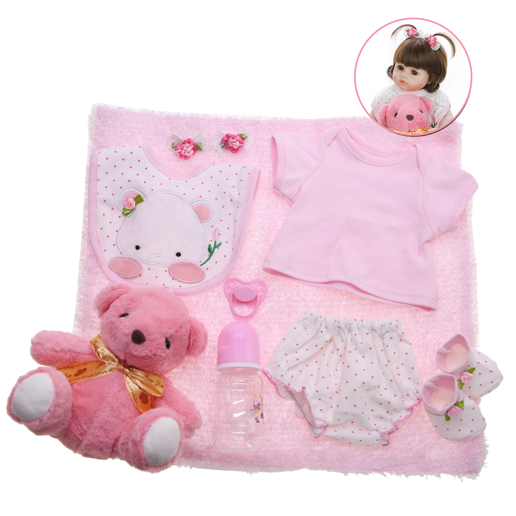 KEIUMI прекрасный 18 Inch Новый стиль Reborn Baby милая кукла-девочка с тканью средства