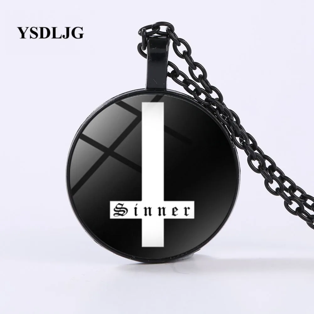Эзотерическое ожерелье YSDLJG модный стиль грешник сатанин перевёрнутый крест