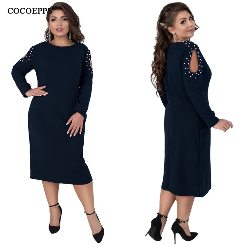 5XL 6XL 2019 зимнее женское платье большого размера весеннее зеленое повседневное