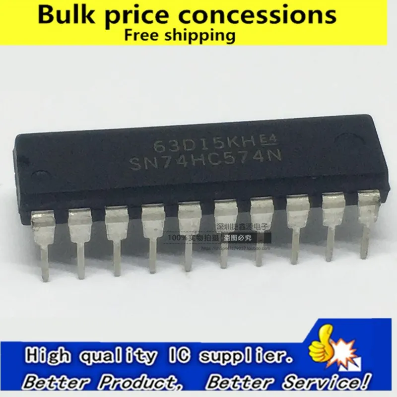 

Freeshipping 50pcs/100pcs SN74HC574N 74HC574N HD74HC574P dip-20 D trigger