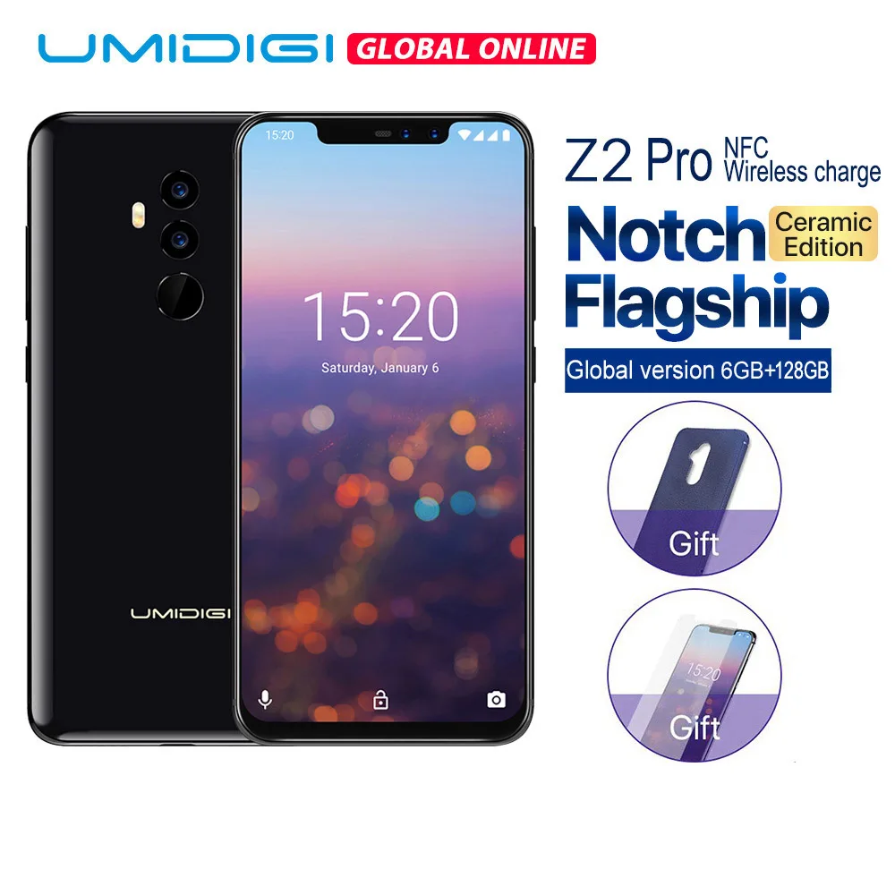 UMIDIGI Z2 Pro Керамика Edition 6 2 &quotполный экран смартфона Android 8 1 Helio P60 ГБ + 128 16MP 4G NFC LTE