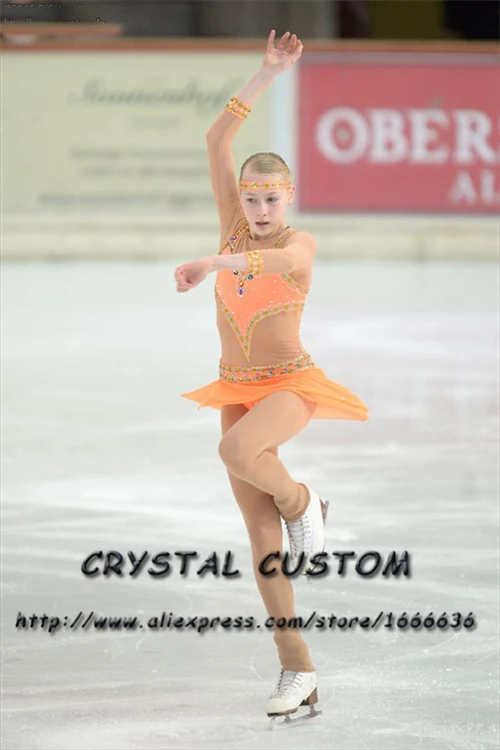 

Hot Sales Girls Figure Skating Competition Dresses Crystals Graceful New Brand Ice Figure Skating Dresses Children DR3767