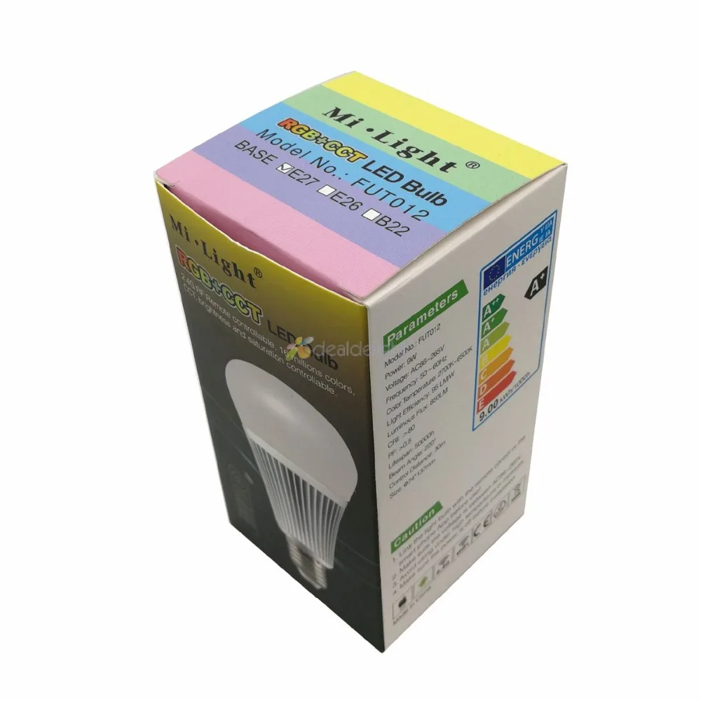 Mi светильник E27 9W RGB + CCT Светодиодная лампа FUT012 2 4G Беспроводная фотолампа 4 зонный