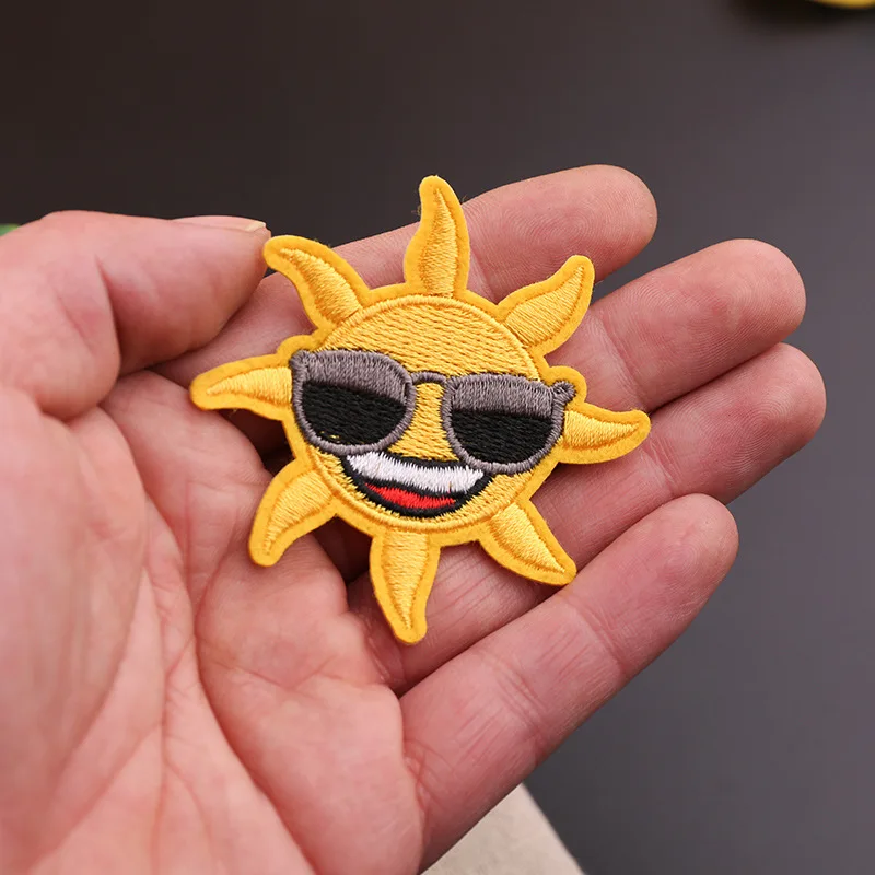 1 предмет Симпатичные ВС Sunflower питьевой Parches патчи вышивка утюг на патч для