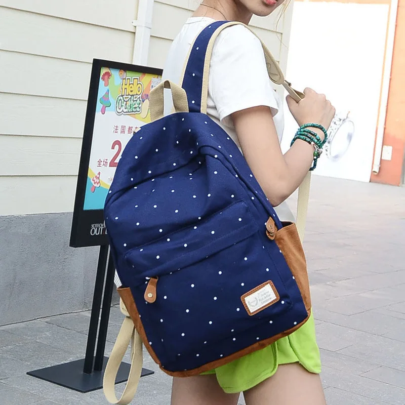 

Hot sale new fashion women men backpack printing school bag canvas laptop Large Capacity Students Travel School Bag