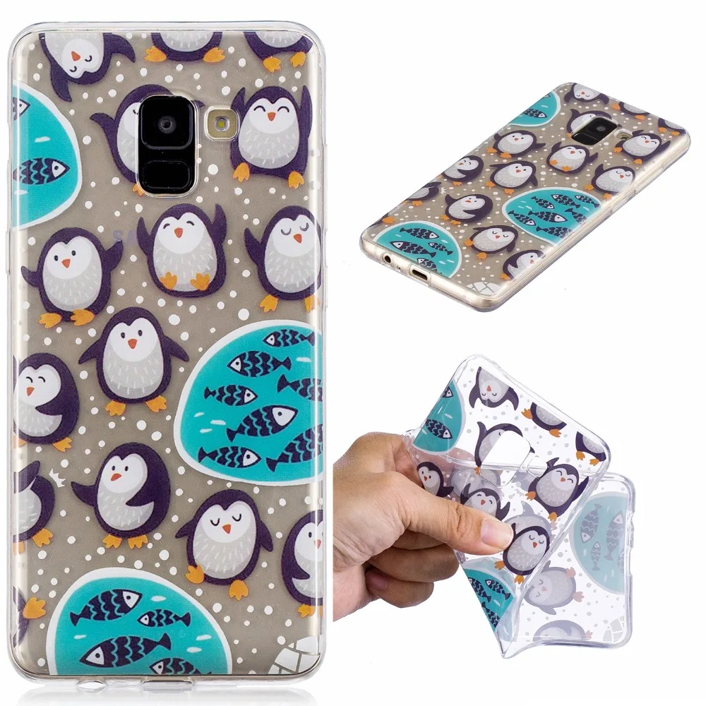 Для Samsung Galaxy A8 2018 чехол милый мягкий Силиконовый ТПУ для SM-A830 A830F A8300 Чехлы