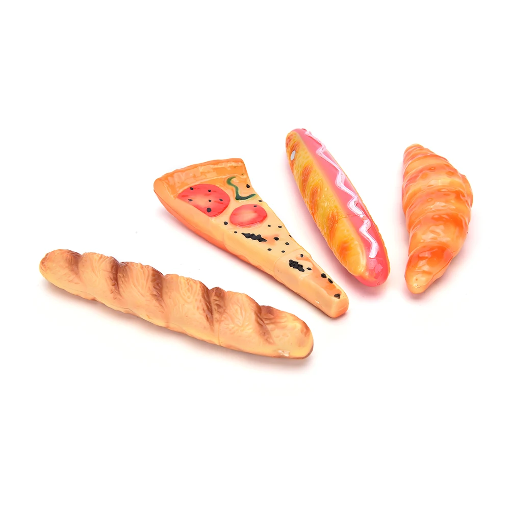 0.5mm Plastic Black Ink Funny Pizza Ball Pen Simulation Bread BallPoint 4 design for choose | Канцтовары для офиса и дома