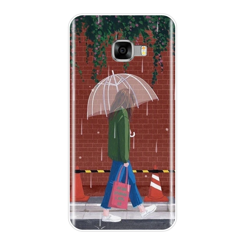 ТПУ Kpop девушка Корея Япония мультфильм задняя крышка для Samsung Galaxy C9 C7 C5 Pro Мягкий