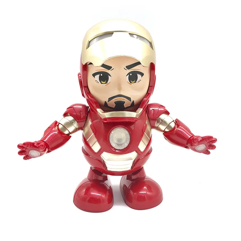 Marvel Dance Железный человек светодиодный фонарик со звуком Мстители фигурка