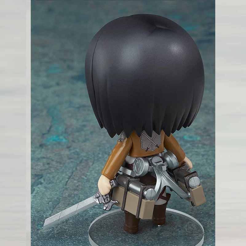 10 см оригинальное издание Nendoroid атака на Титанов Микаса Аккерман ПВХ фигурка коллекция игрушка кукла с коробкой