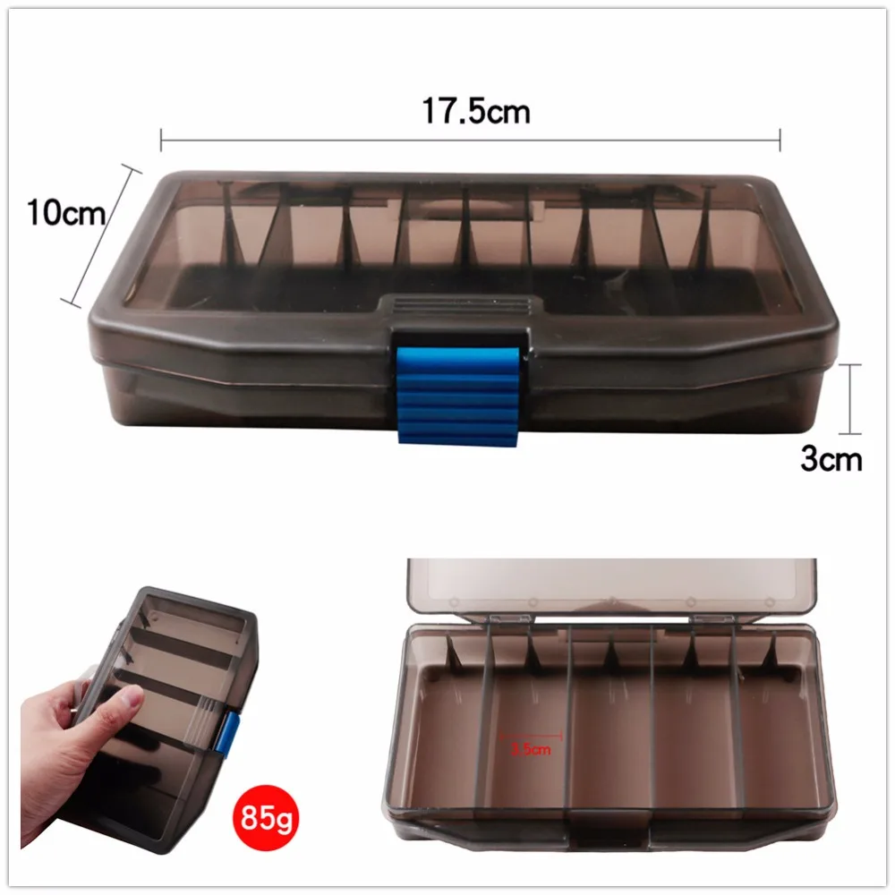 New Transparent Portable Outdoor Fishing Lure Accessories Box multi-function Bait storage box
