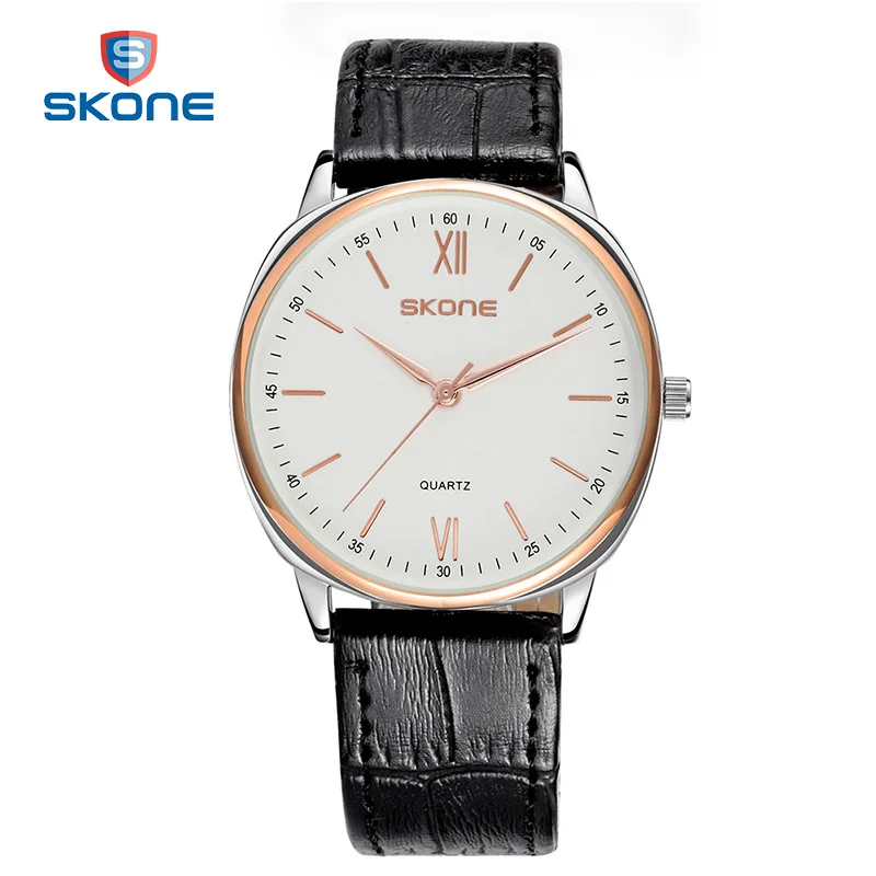 SKONE 2017 Новинк Модный Большой Циферблат Простые Деловые Часы Мужские Наручные