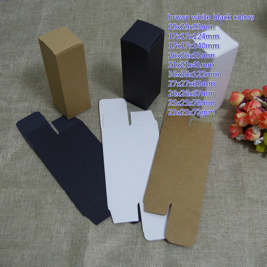 100 шт./лот 1.7x12.4/2.5x 7/2.9x9.3/3.6x10 5 см крафт бумага упаковочная коробка для помада сделай