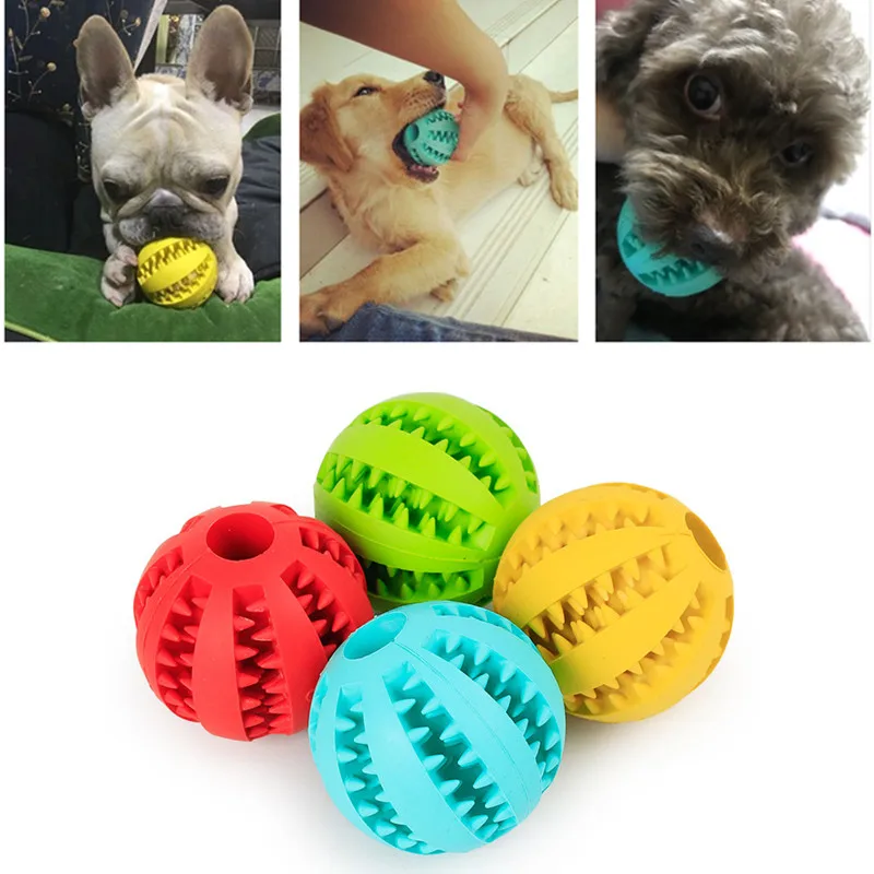 

Rubber Pet Dog Cat Chew Tooth Toys Ball Dog Toy Interactive Balls Teeth Cleaning Toys Pet Ball For Dog Cat 2 Size 5cm/7cm