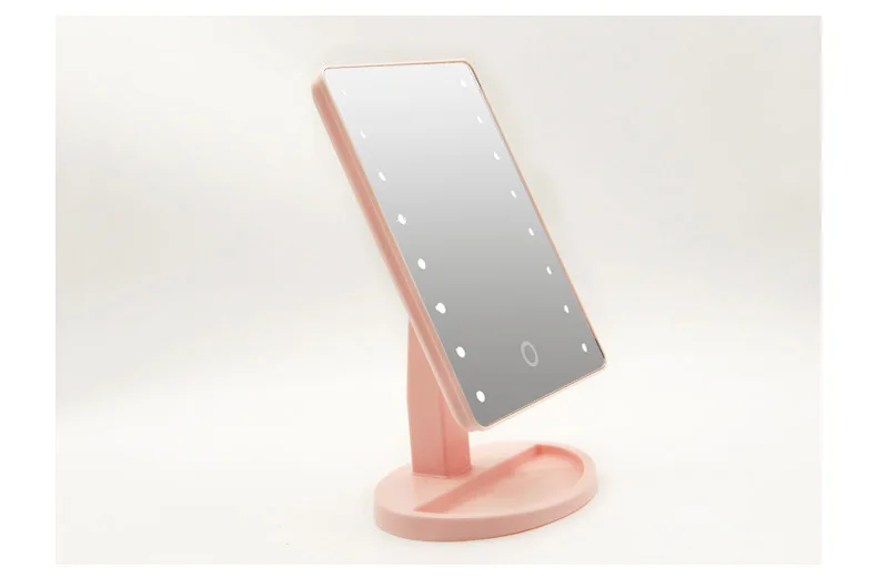 Настольное косметическое хранилище прямоугольник Макияж USB LED Голливуд Зеркало с