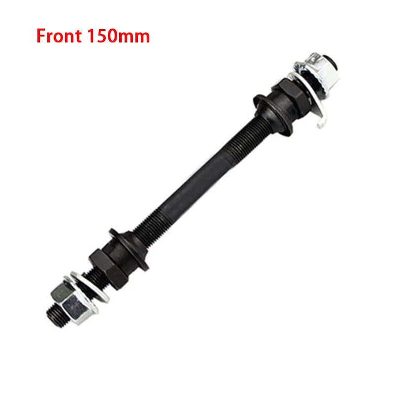 front 150mm Велосипедная Ступица колеса ось Передняя Задняя стальная сплошная шпиндельная ось винтажная для Fat E Велосипед Fixie BMX MTB Дорожный шампур 150 мм 180 мм 200 мм - Цвет: front 150mm