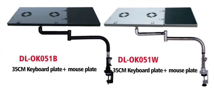 

DL-OK051 Многофункциональный 20 кг Настольный держатель для клавиатуры/ноутбука из нержавеющей стали с полным движением квадратный коврик для ...