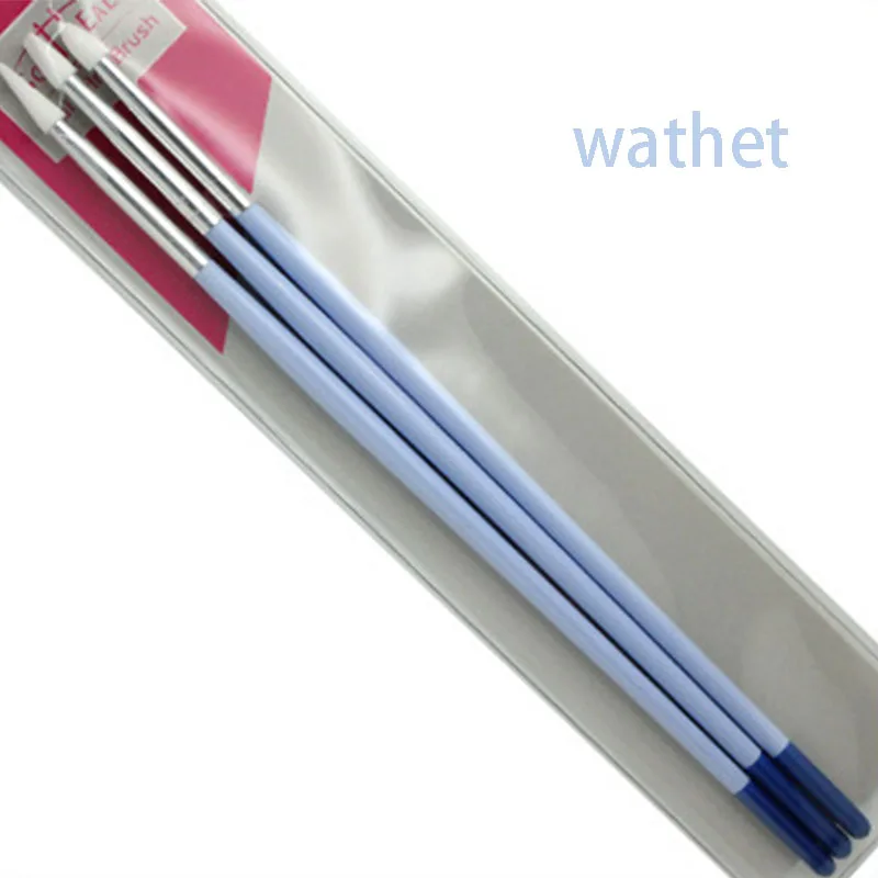 Light Blue 3 шт, силиконовая ручка для дизайна ногтей, кисть для резьбы, тиснение, пустотелая глиняная скульптура, кисть для УФ-геля, Формовочная глина, точечный лак, набор инструментов для творчества - Цвет: Light Blue