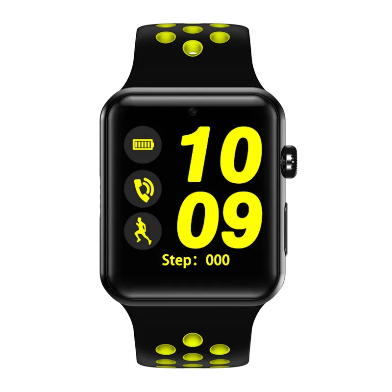 black add yellow Новые Bluetooth Смарт часы DM09 плюс экран Поддержка sim-карты носимые устройства Смарт часы для IOS Android pk DM09 GT08 KW08 - Цвет: black add yellow