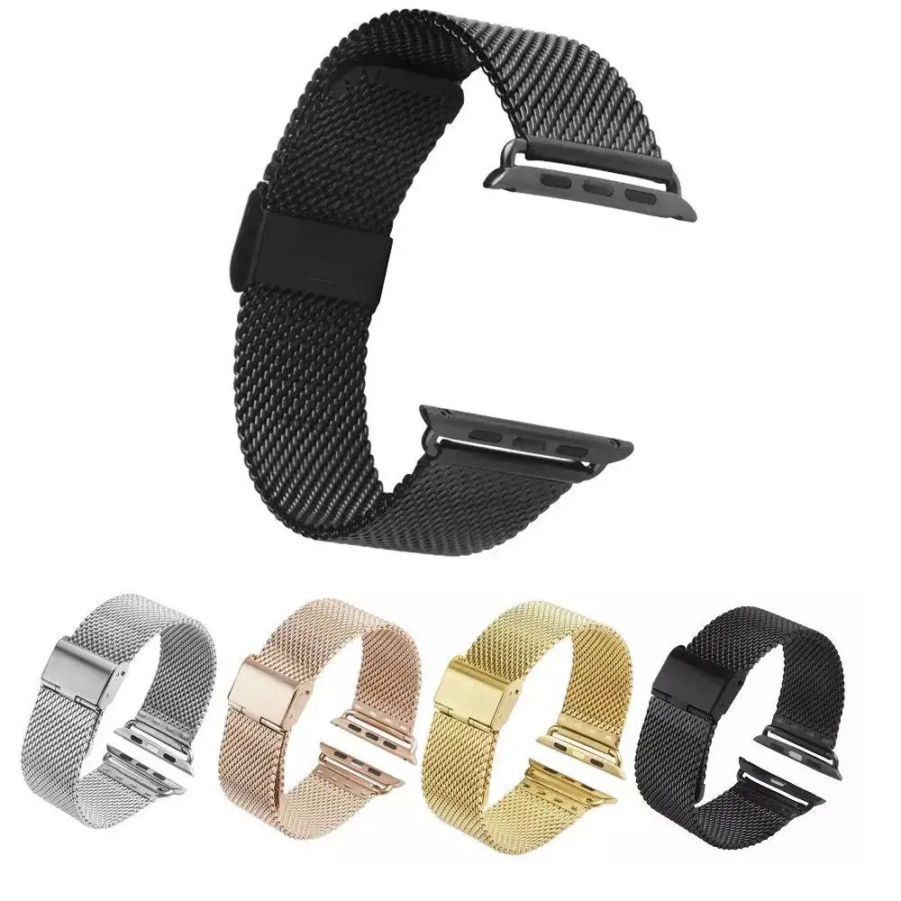 Сетчатый ремешок для часов из нержавеющей стали Apple Watch Series 3 браслет iWatch 1/2/3