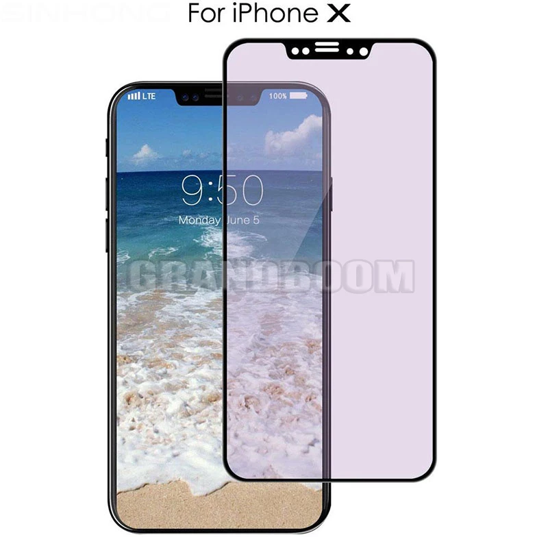 50 шт. 3D анти синий луч глаз из углеродного волокна закаленное стекло для iPhone 11 Pro Max XS XR X 8 7 6 6S Plus 9H изогнутая глянцевая защитная экранная пленка