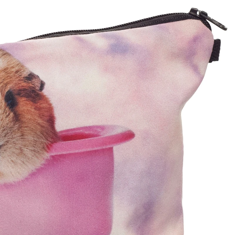 Новинка милые косметички с 3D-принтом кота карман Женская Модная креативная