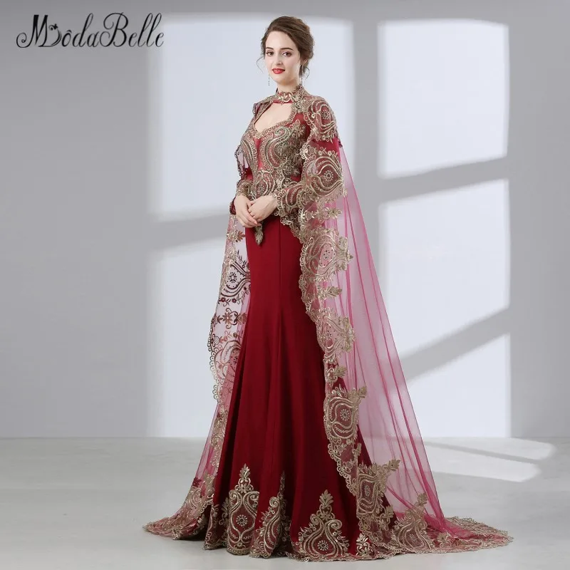 Modabelle мусульманское женское вечернее платье накидка с длинным рукавом Caftan Marocaine