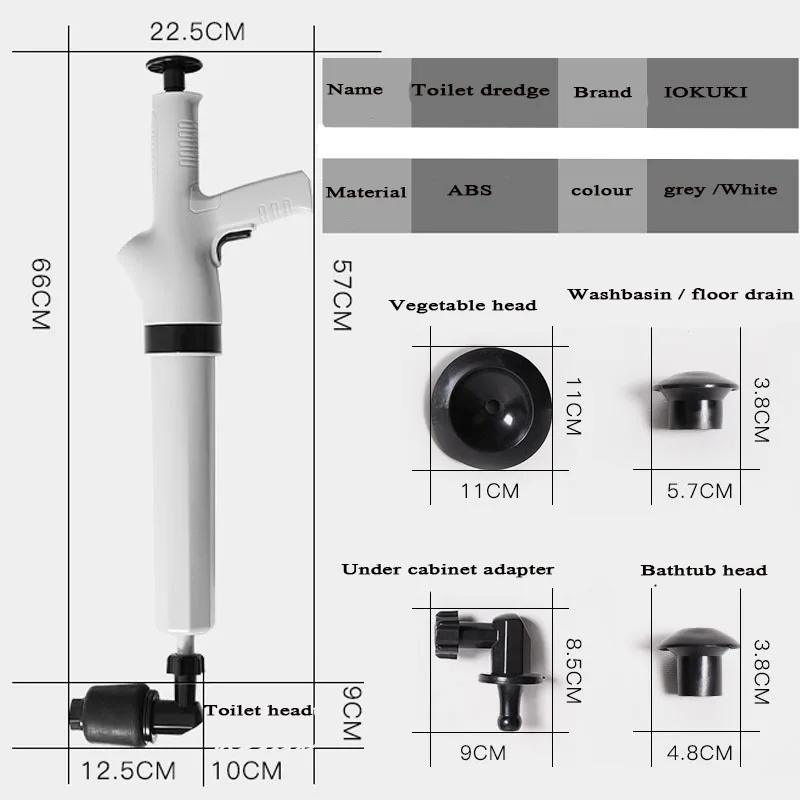 Насос высокого давления очиститель земснаряд Туалет Плунжер слив воздуха