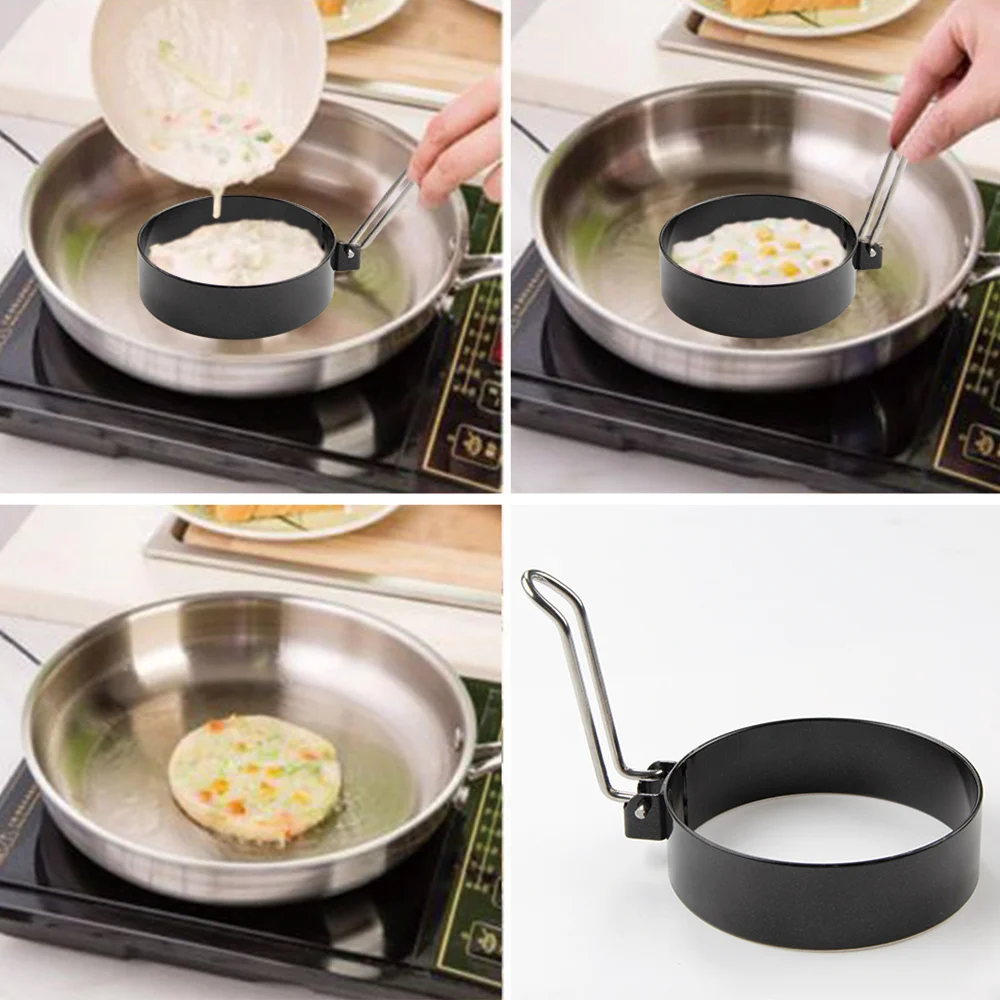 1 шт. антипригарная форма для жарки яиц из нержавеющей стали ручная круглая