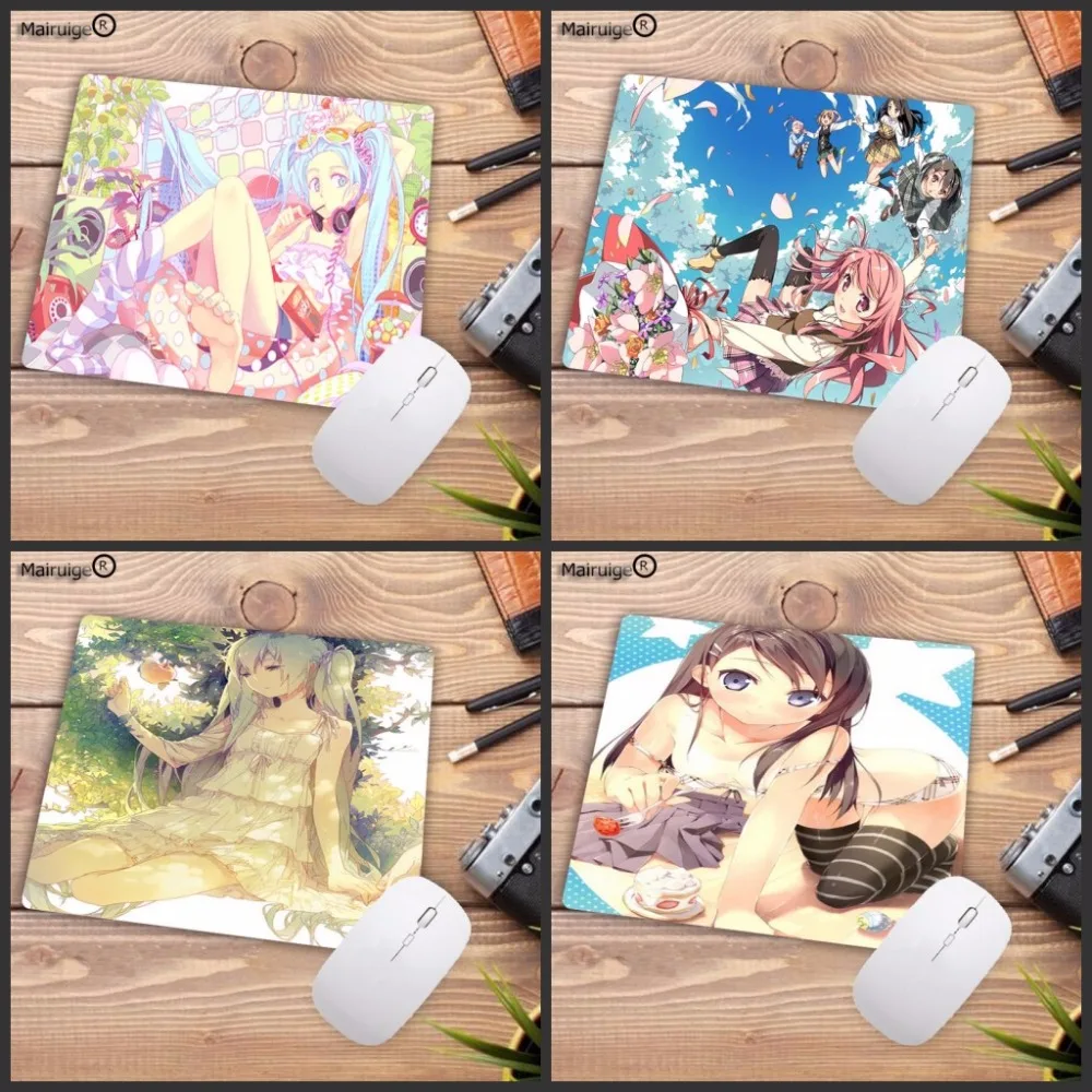 Mairuige Japanese Anime Sexy Girl lovely Durable Rubber Mouse Mat Pad Size for 18x22cm 20x25cm 25x29cm Gaming Cup Mousepad
